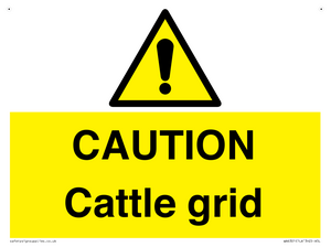 CAUTION Cattle grid